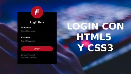 Login con HTML5 y CSS3