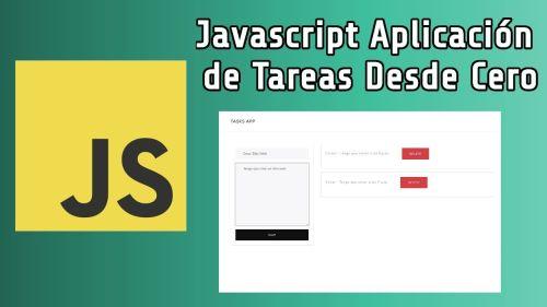 Javascript Aplicación de Tareas desde Cero