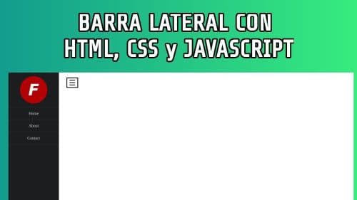 Barra Lateral con HTML, CSS y Javascript, Sidebar Animado