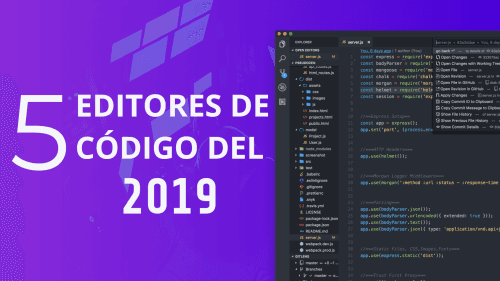 Top 5 editores de código del 2019