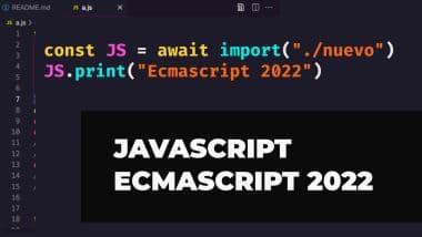 Ecmascript 2022, Caracteristicas nuevas de Javascript